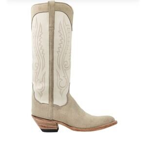 KEMO SABE GRIT BONE SUEDE LINDSAY Women’s Cowgirl Cowboy Boots 8.5 Tall $1300